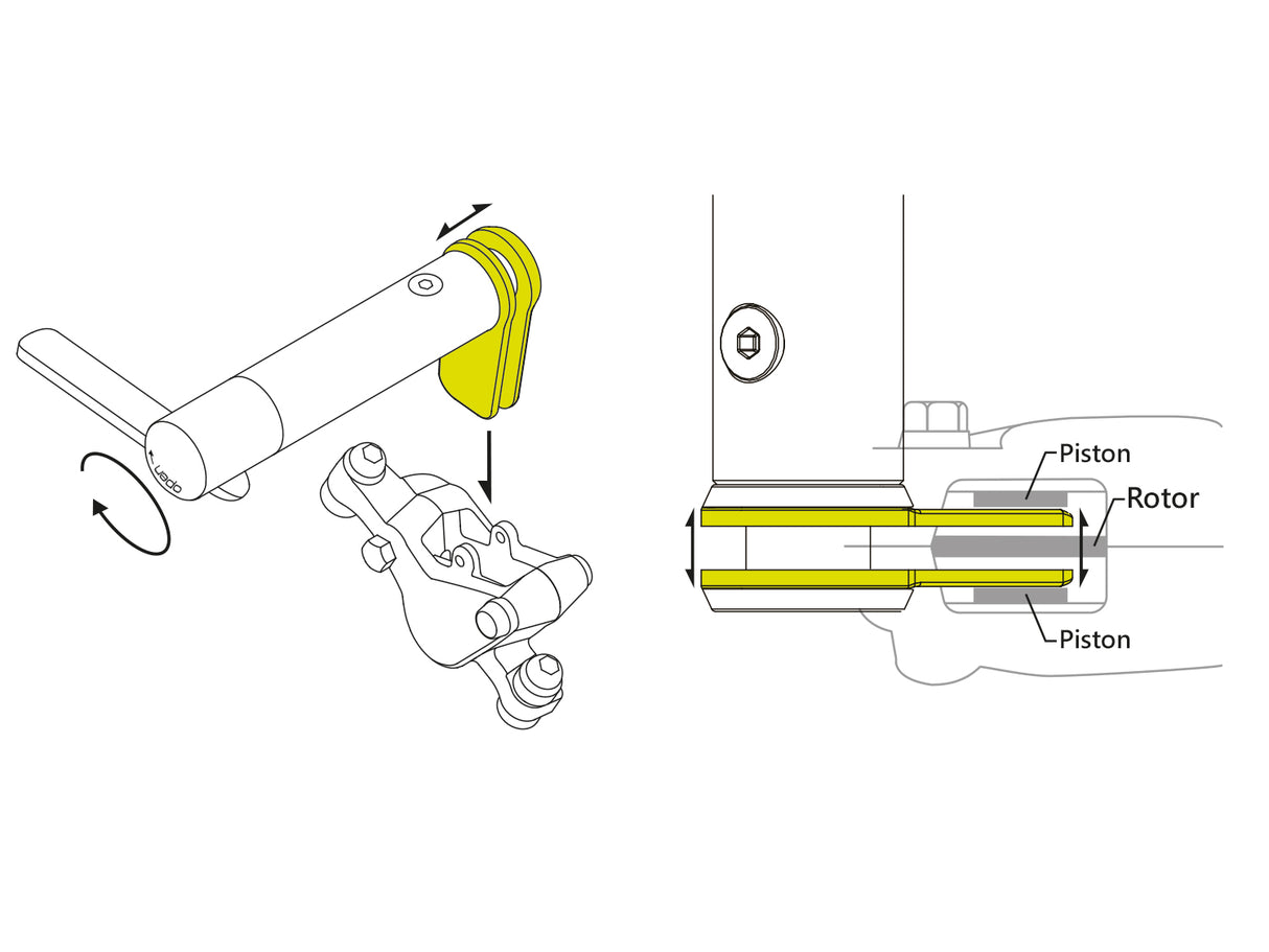 Disc Brake Piston Pusher - Schwarz