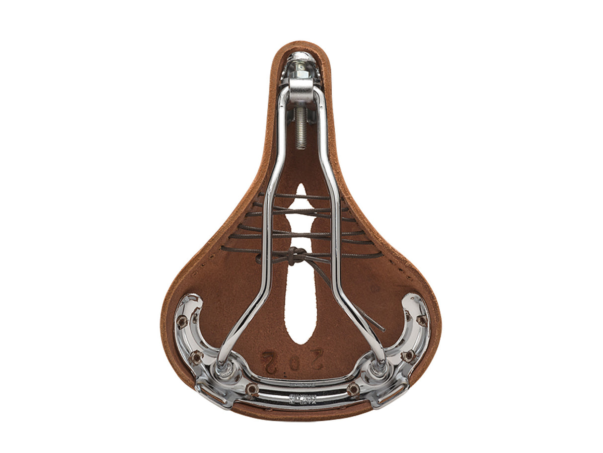 Brooks Saddle B17 Carved Short, Leather - A. Brown