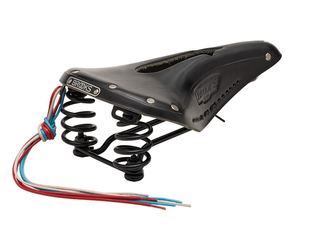 Brooks Saddle Flyer Carved, Leather - black