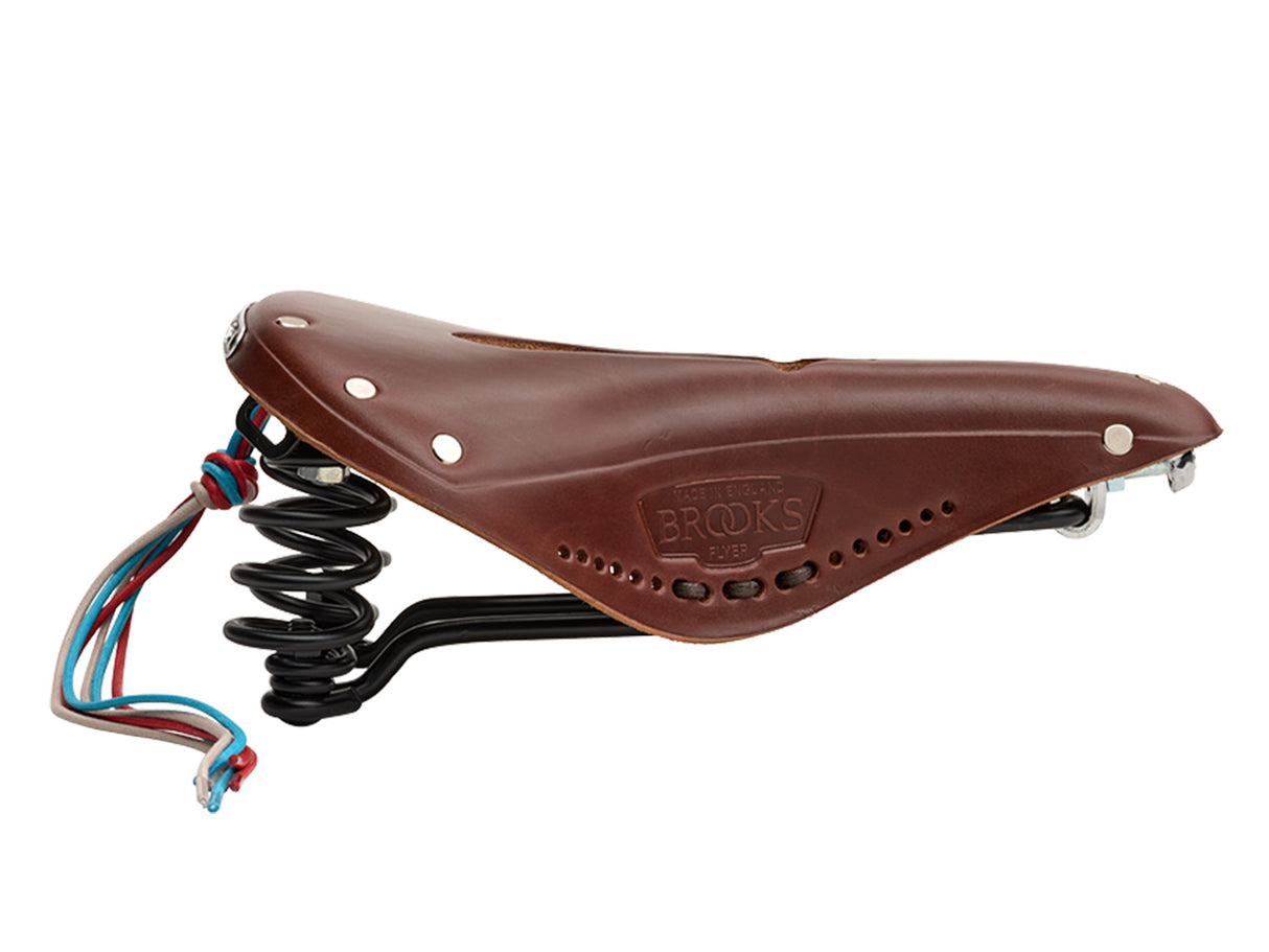 Brooks Saddle Flyer Carved, Leather - A. Brown