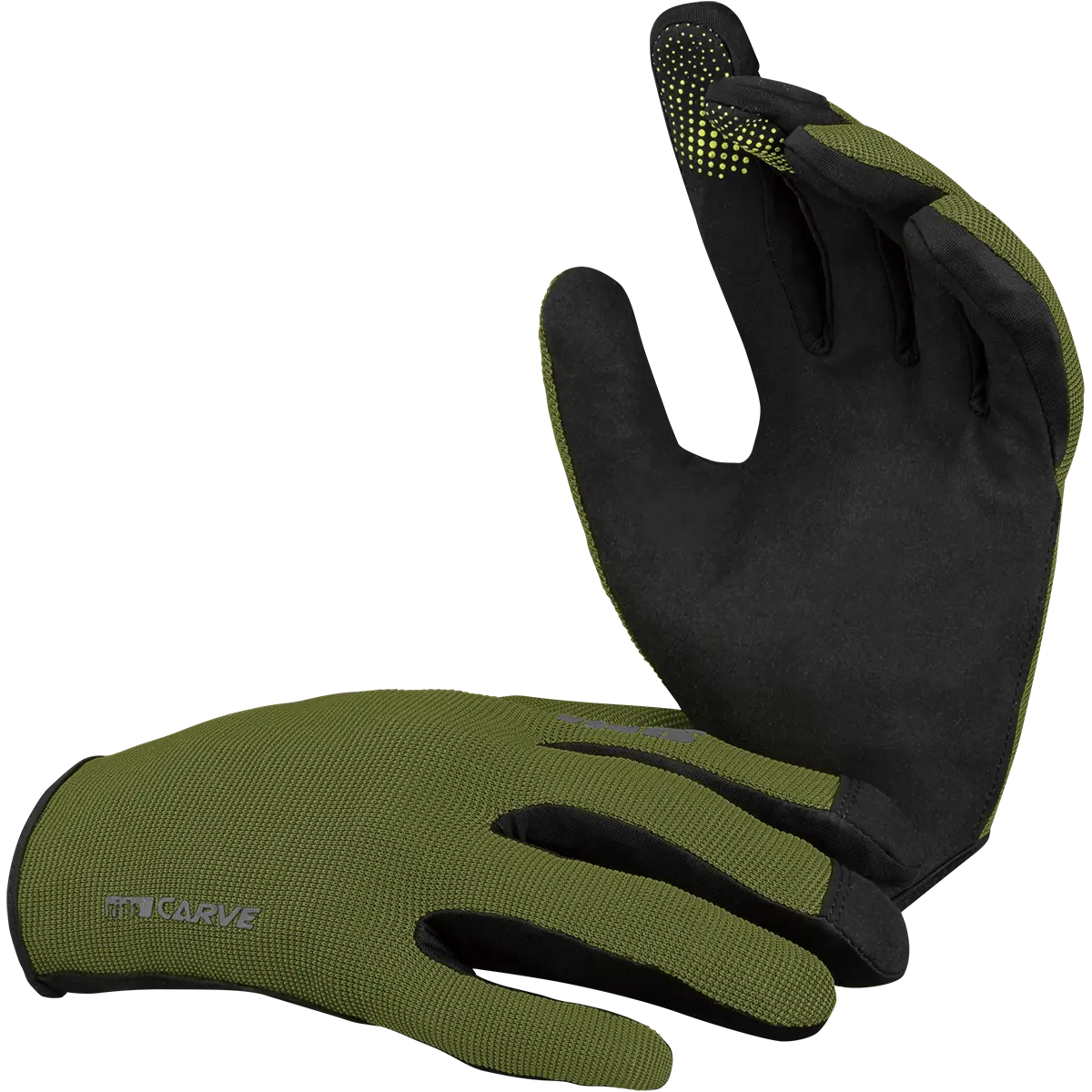 Carve Kinderfahrradhandschuhe - Olivegrün/Schwarz iXS