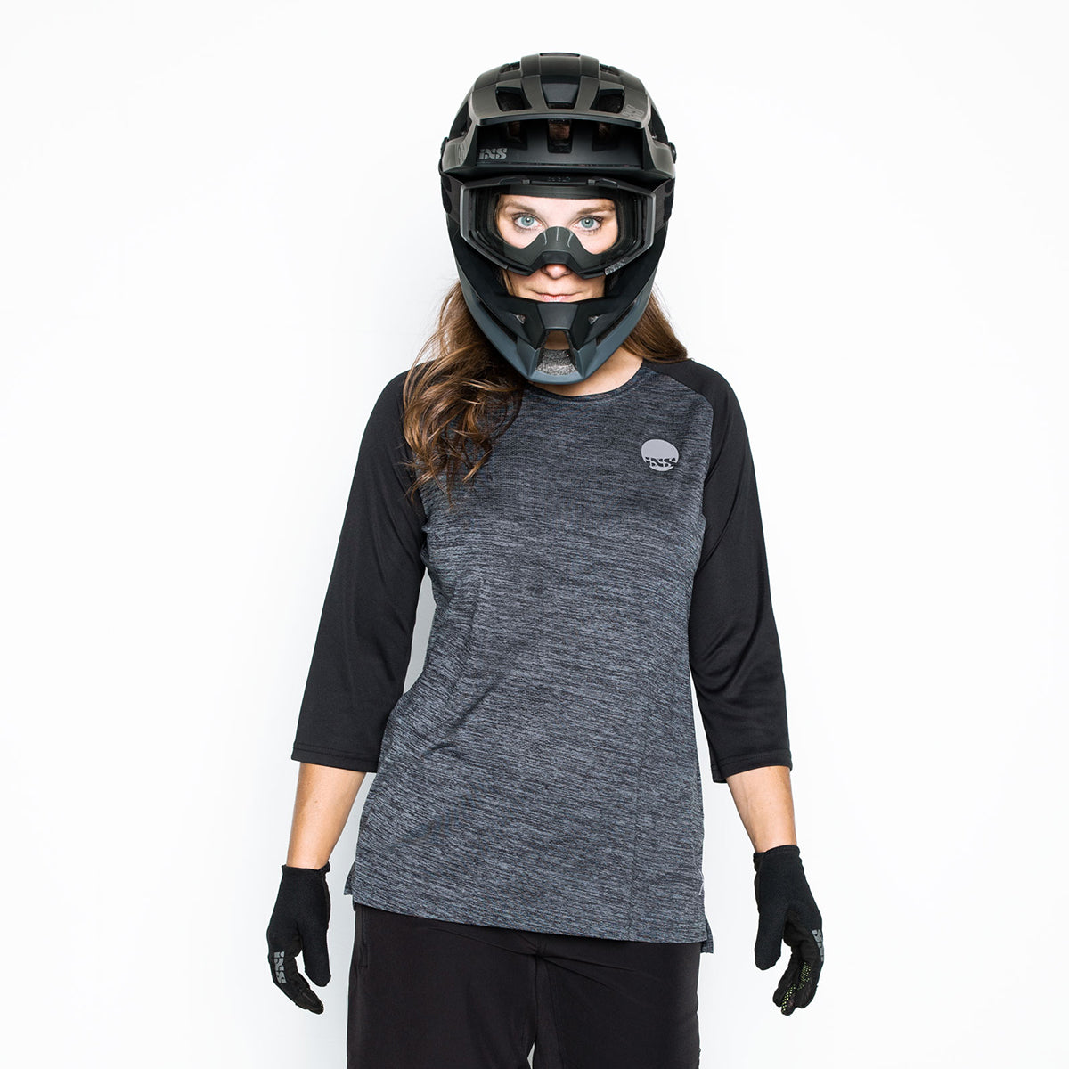 Carve X 3/4 Damen Trikot - Graphit/Schwarz iXS