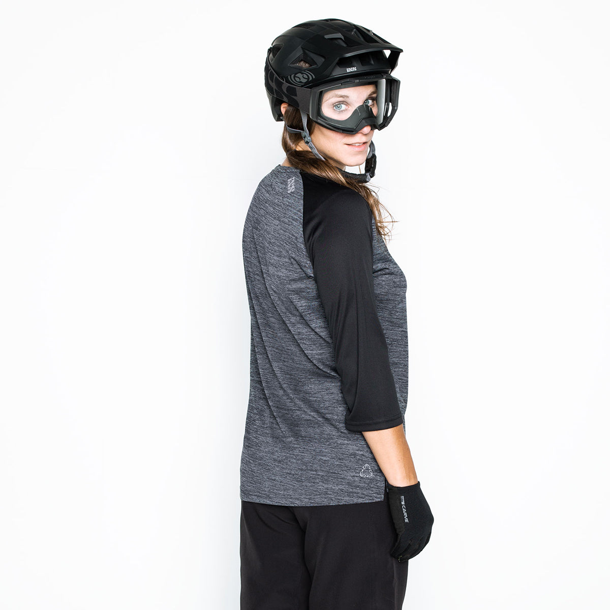 Carve X 3/4 Damen Trikot - Graphit/Schwarz iXS