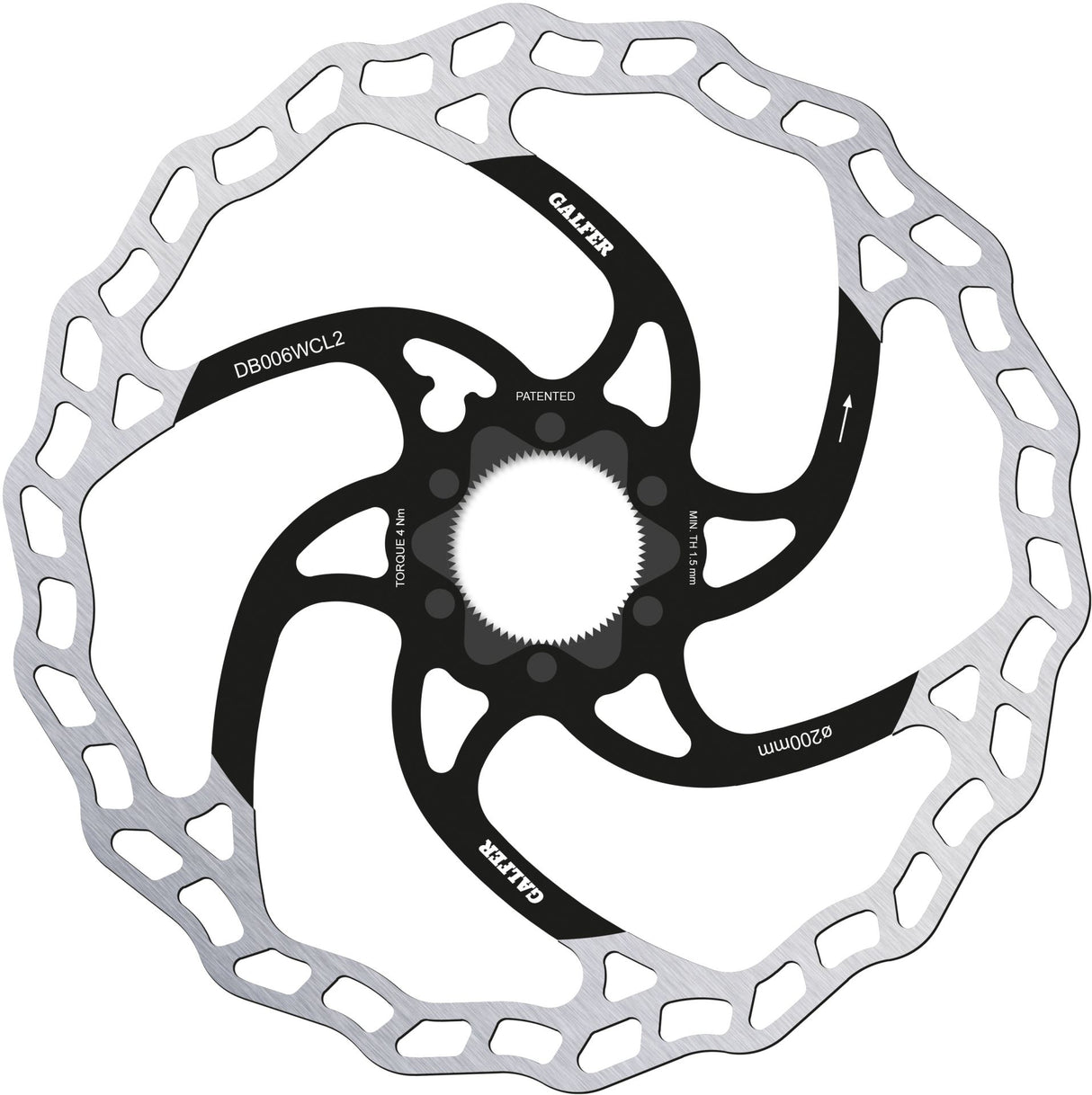 Wave Fixed MTB Centerlock Bremsscheibe 2,0 mm