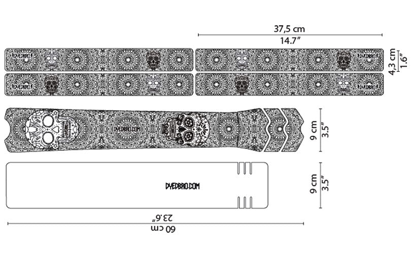 Rahmenschutz Kit - Día de Muertos - Black Matte