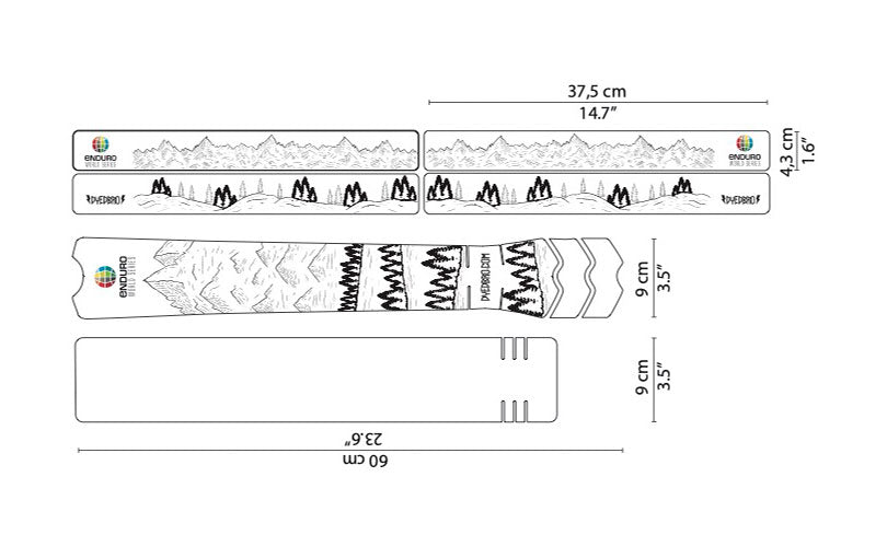 Rahmenschutz Kit - EWS Mountains - Black Matte