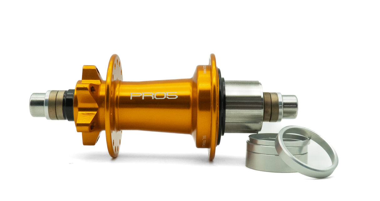 Pro 5 Trial/Singlespeed Hinterradnabe orange 32 Loch - 135 mm Bolt In