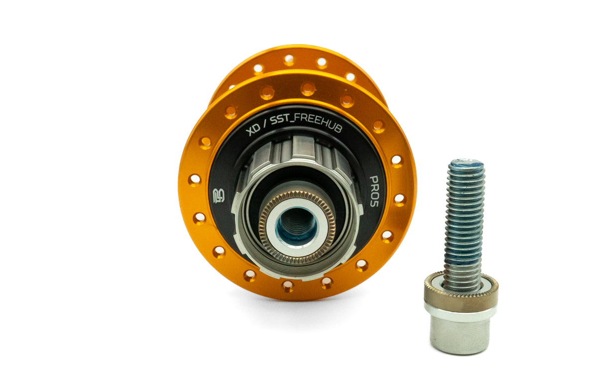 Pro 5 Trial/Singlespeed Hinterradnabe orange 32 Loch - 135 mm Bolt In