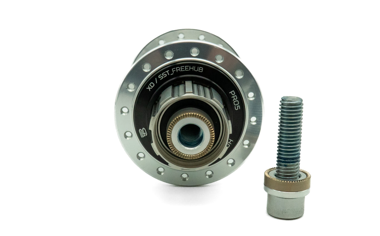 Pro 5 Trial/Singlespeed Hinterradnabe silber 32 Loch - 135 mm Bolt In