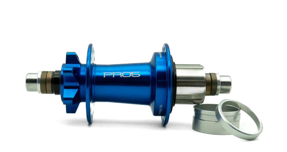 Pro 5 Trial/Singlespeed Hinterradnabe blau 32 Loch - 135 mm Bolt In