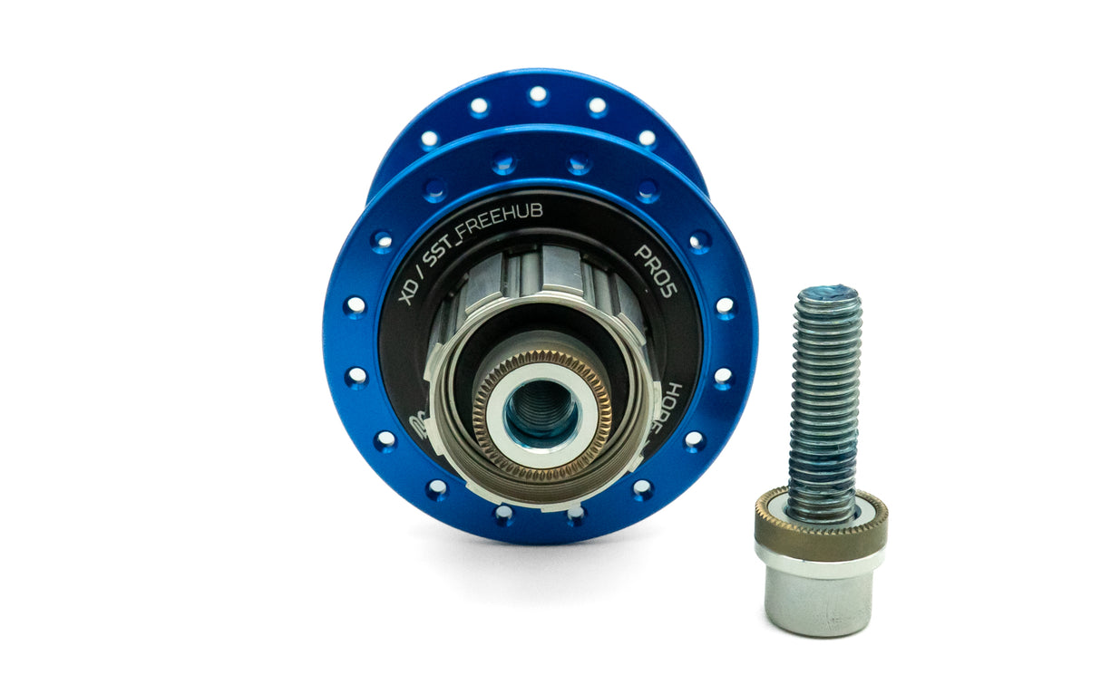 Pro 5 Trial/Singlespeed Hinterradnabe blau 32 Loch - 135 mm Bolt In