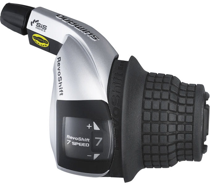 TOURNEY Drehgriffschalter SL-RS45 7-fach - schwarz/silber Shimano