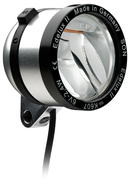 Edelux II LED-Scheinwerfer für Nabendynamos-silber eloxiert
