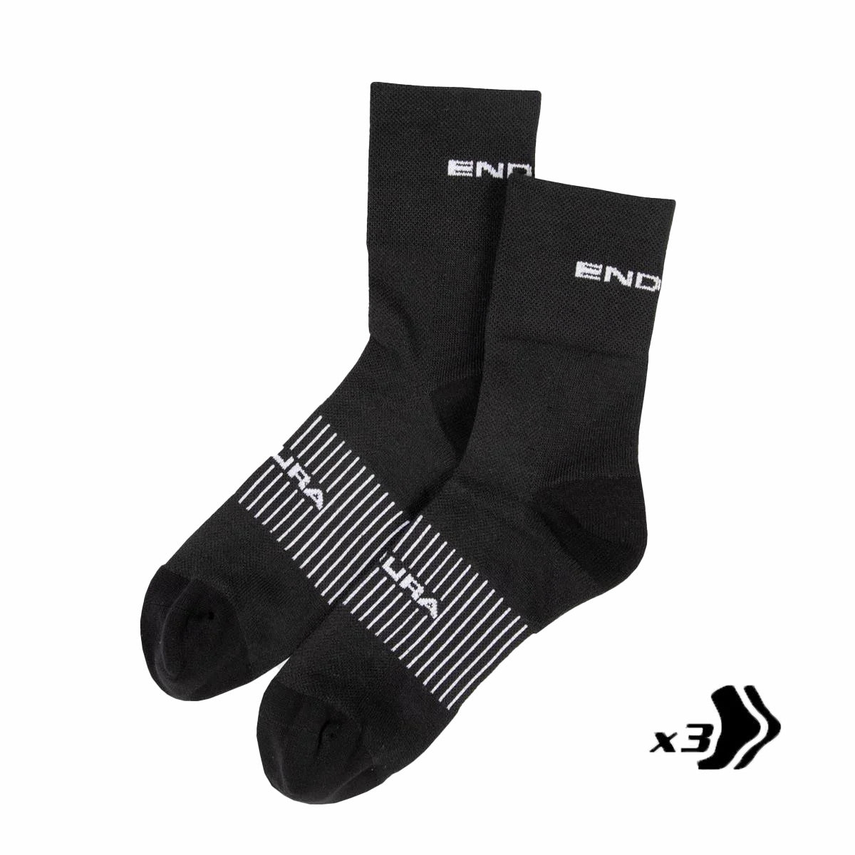 Coolmax® Race Socken (Dreierpack) - Schwarz