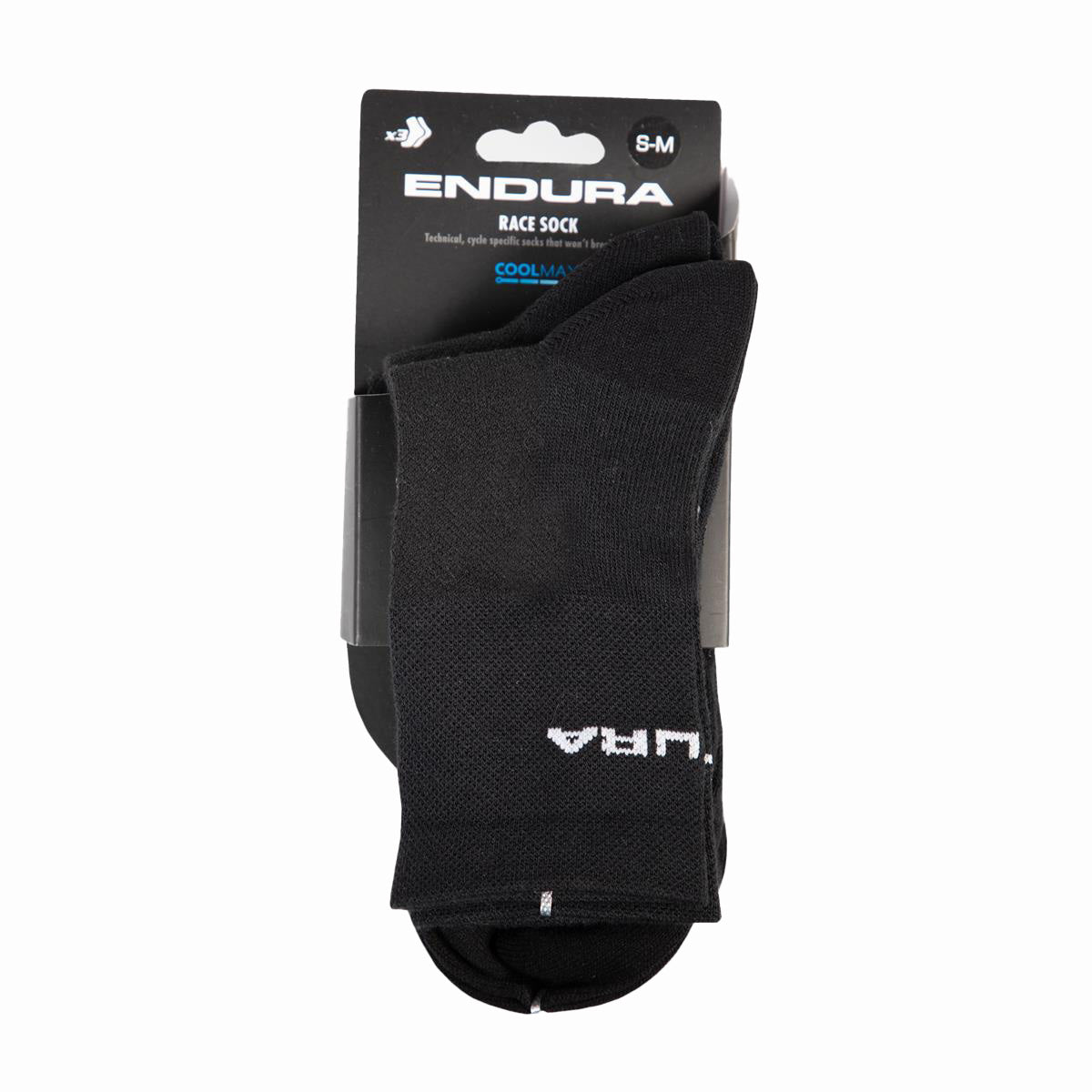 Coolmax® Race Socken (Dreierpack) - Schwarz