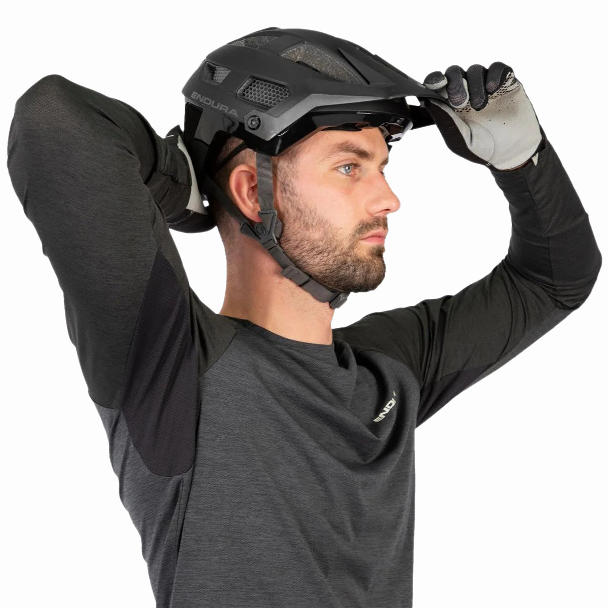 SingleTrack Trikot (langarm) - Zinn-Grau