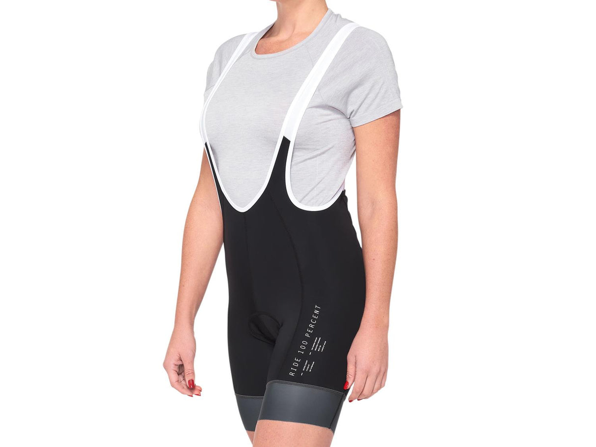 Exceeda Womens Bib Short - Black/Charcoal