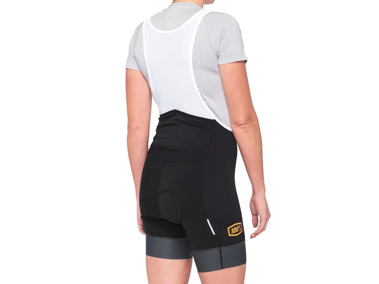 Exceeda Womens Bib Short - Black/Charcoal
