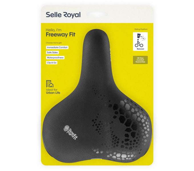 Freeway Fit Urban Relaxed Fahrradsattel - schwarz