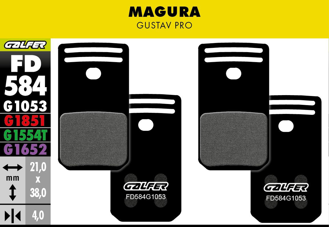 Performance Magura Gustav Pro, Disc Bremsbeläge Galfer