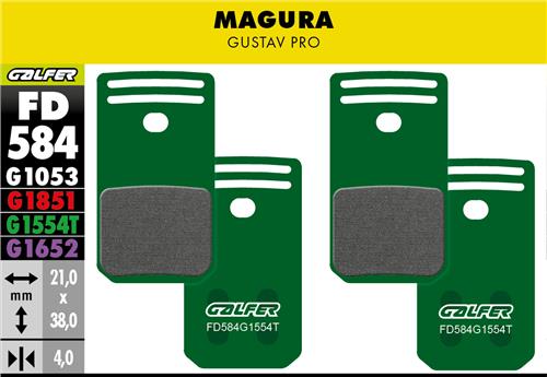 Magura Gustav Pro, Disc Bremsbeläge