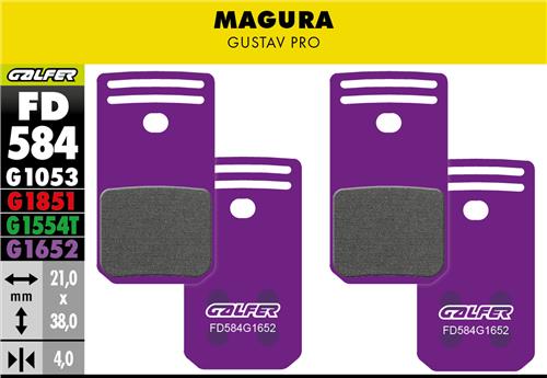 E-Bike Magura Gustav Pro, Disc Bremsbeläge