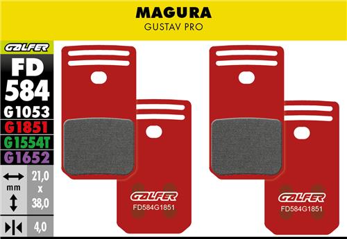 Advanced Magura Gustav Pro, Disc Bremsbeläge