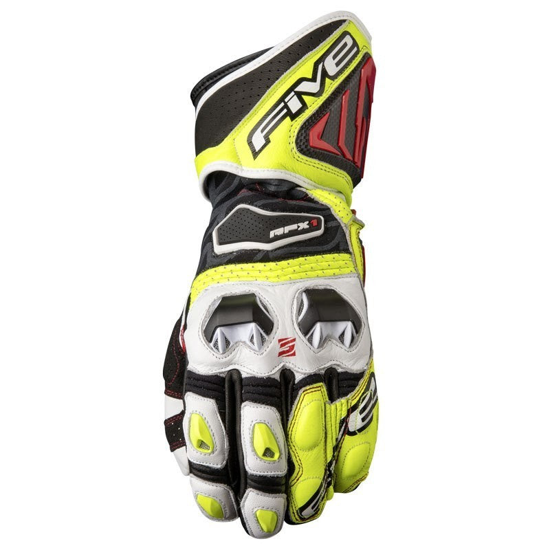 Handschuh RFX1 - weiss-gelb fluo-rot