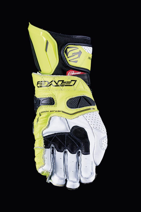 Handschuh RFX RACE - weiss-gelb fluo