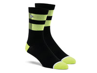 Flow Socken - Black / Fluo Yellow