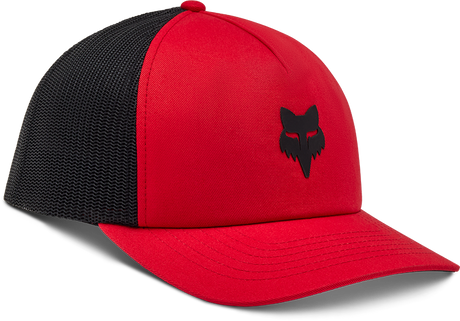 Fox Head Trucker Hat - Flame Red