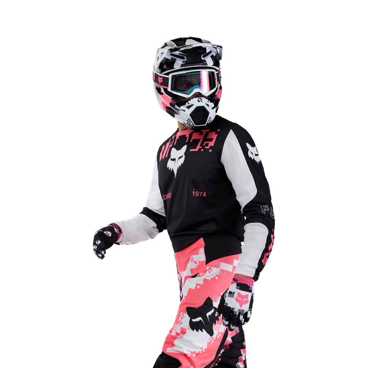 180 Digi Image Jersey - Black/Pink Fox Racing