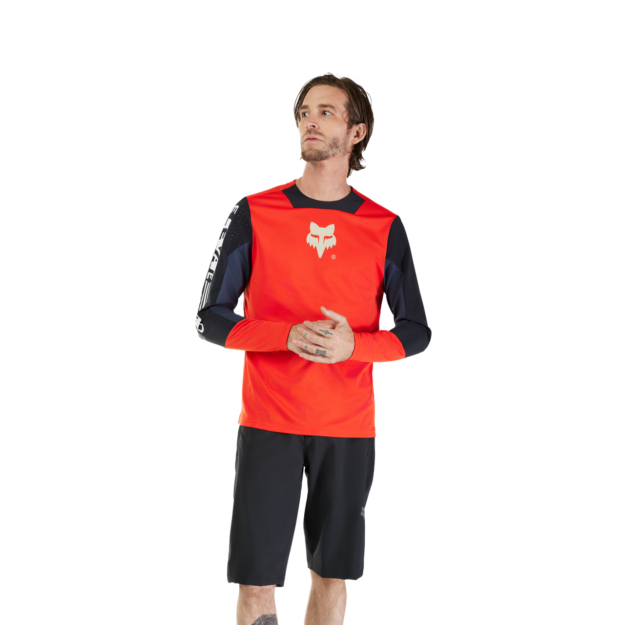 Defend Long Sleeve Jersey Elevated - Flo Red
