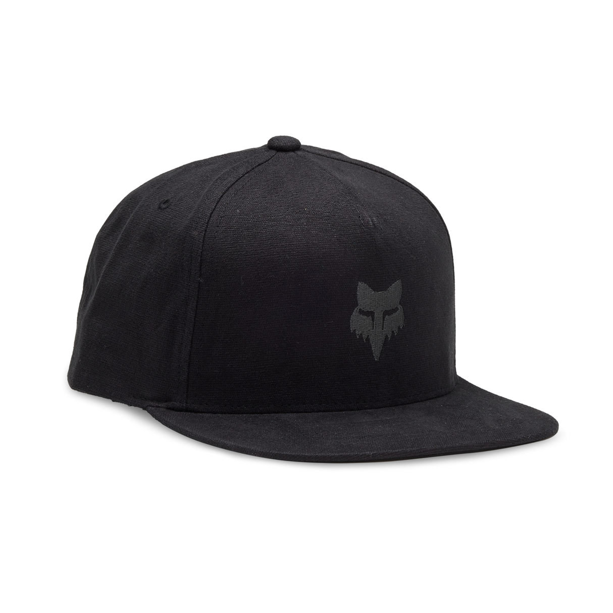 Fox Head Snapback Hat - Black / Charcoal