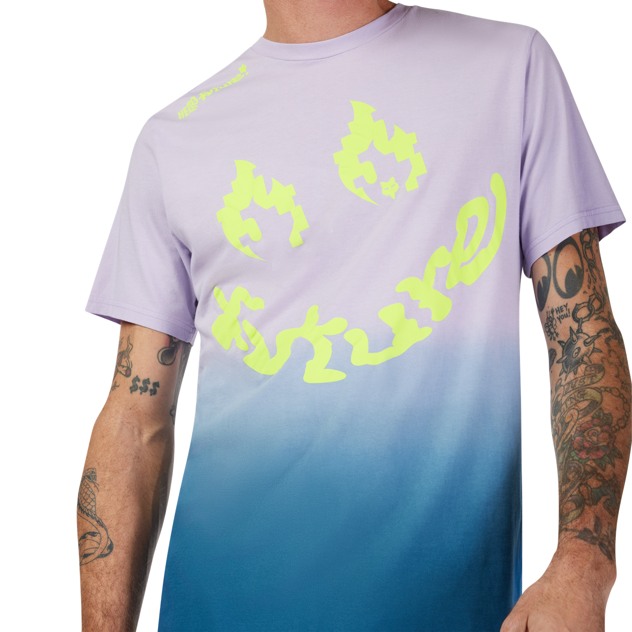 Hello Fox Short Sleeve Prem Tee - Lilac