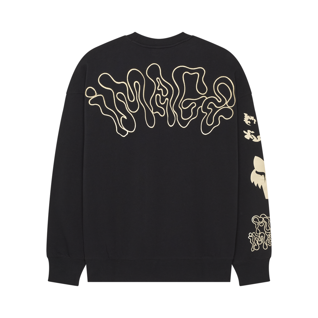 Hello Future Oversized Fleece Crew - Black
