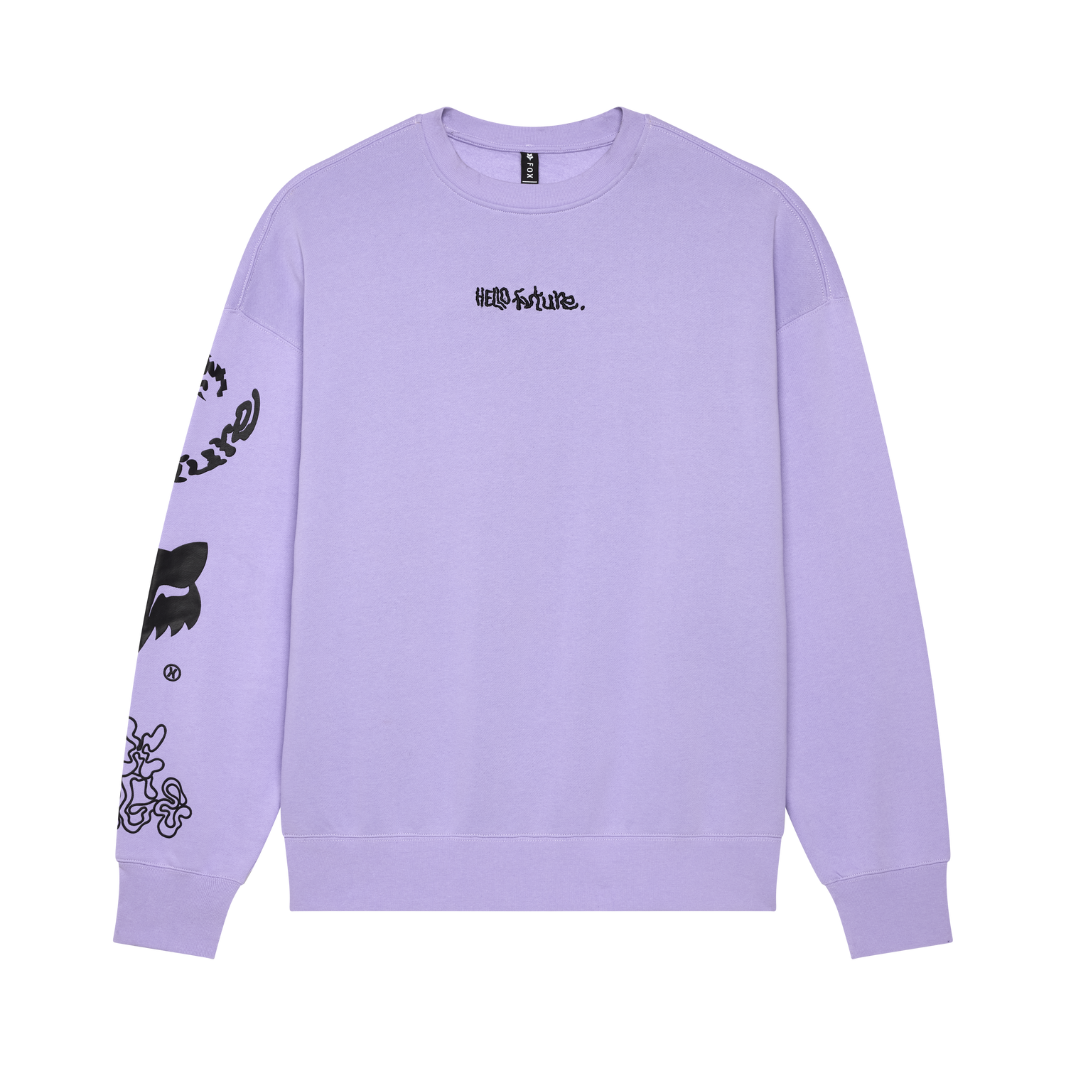 Hello Future Oversized Fleece Crew - Lilac