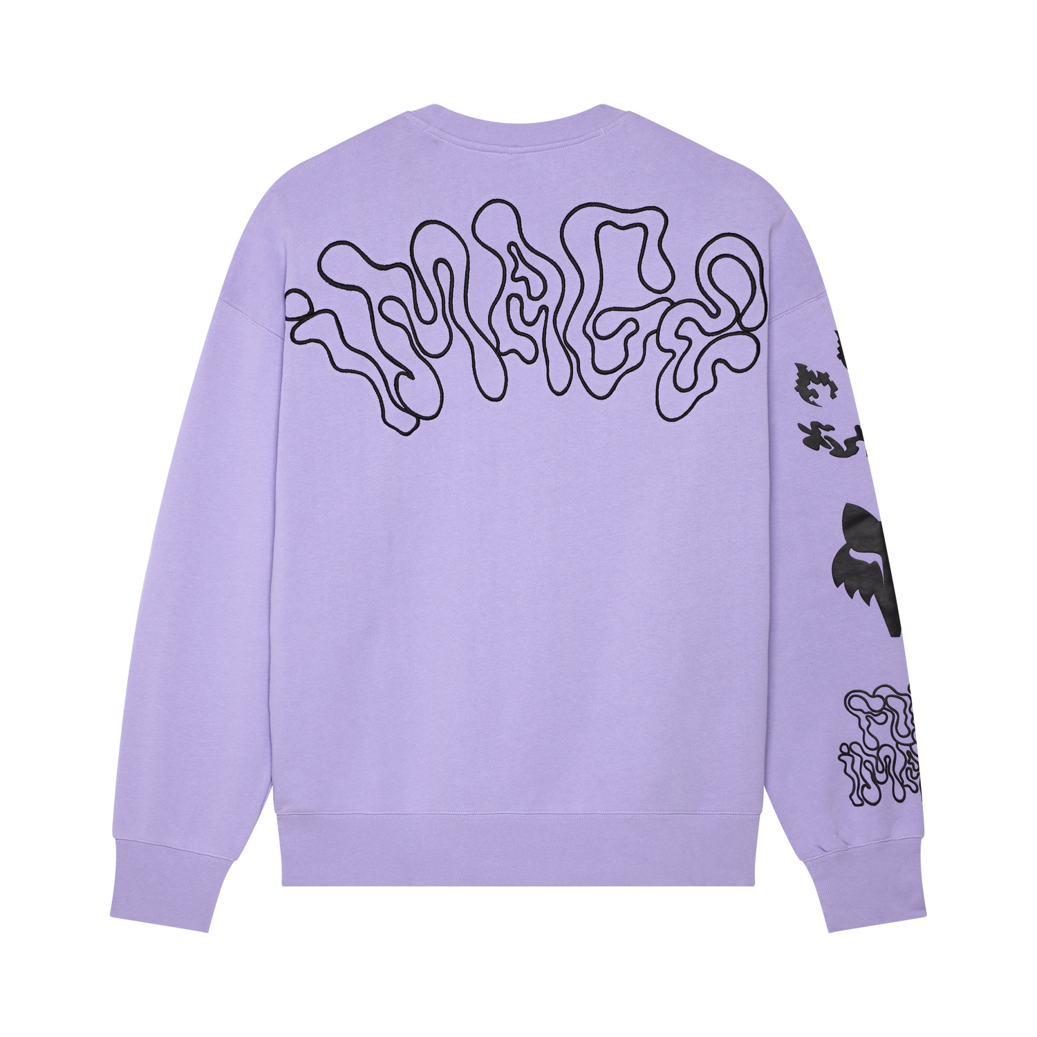 Hello Future Oversized Fleece Crew - Lilac
