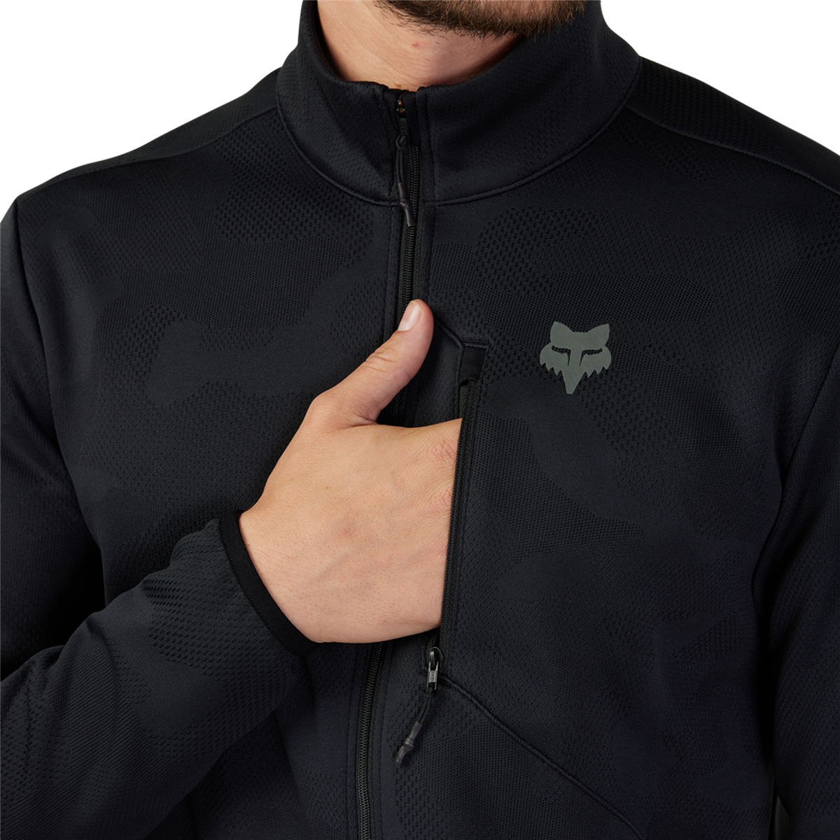 Ranger Mid-Layer Front Zip - Black
