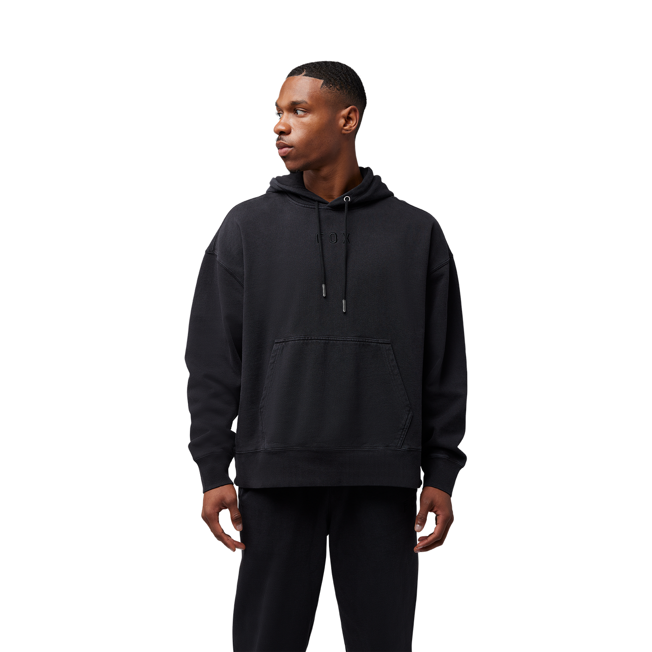 Wordmark Oversized Fleece Po - Black