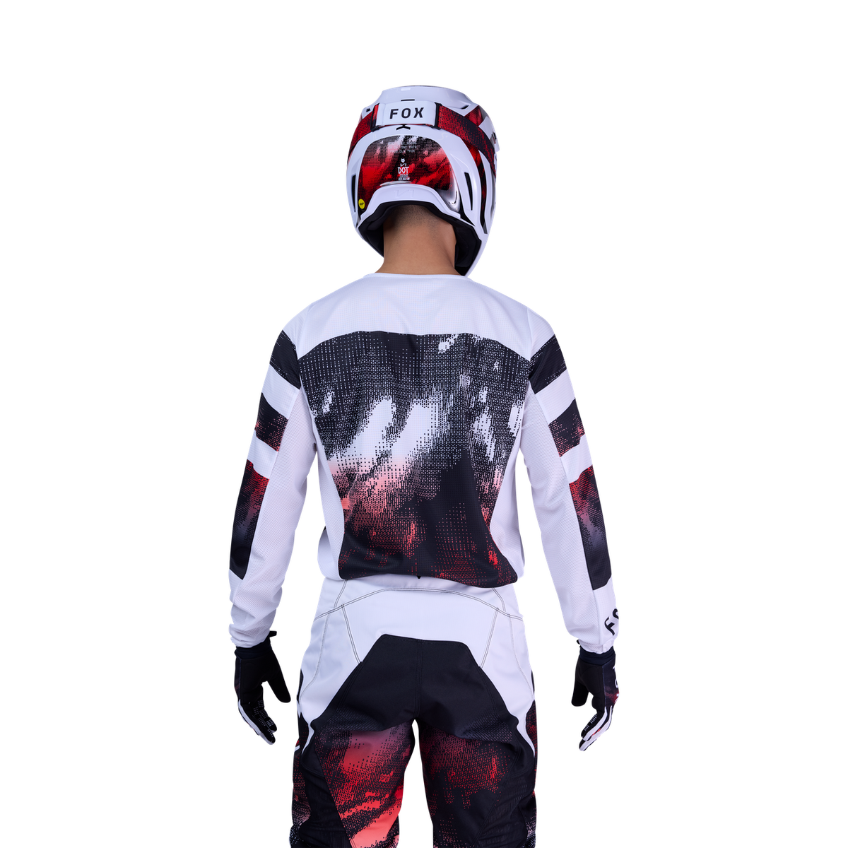 180 Kairos Jersey - White/Fluorescent Red Fox Racing