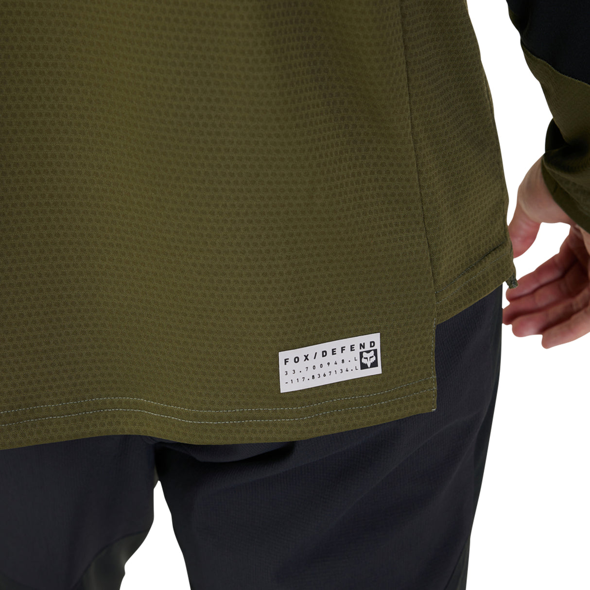 Defend Long-Sleeve Jersey Fox Head - Olive Green