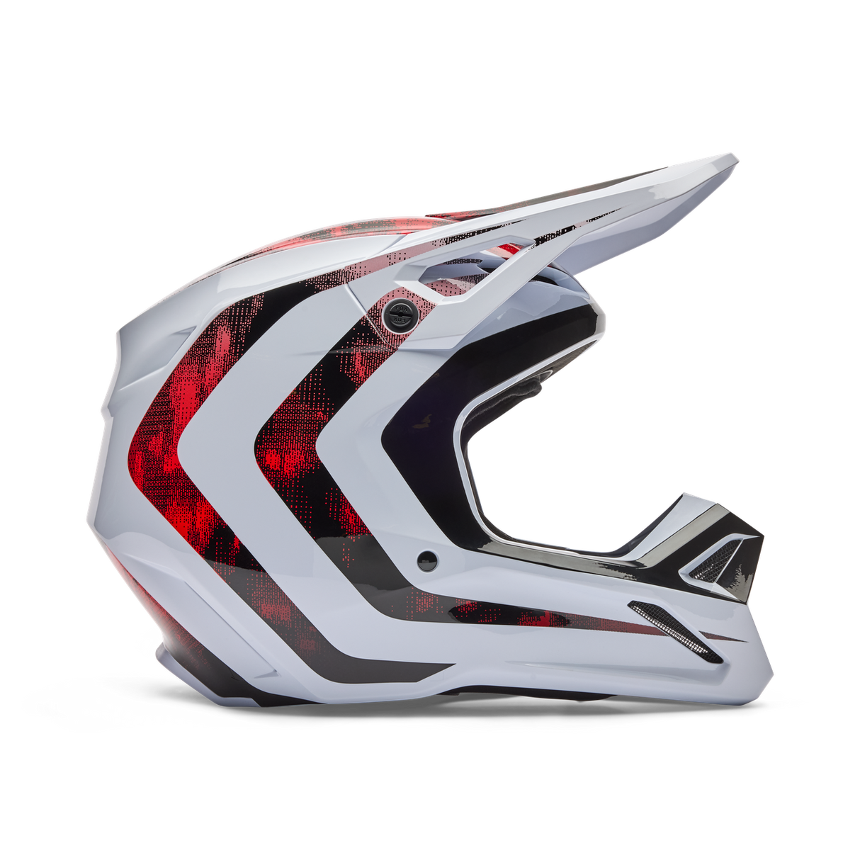 V1 Kairos Fullface Helm - White/Fluorescent Red