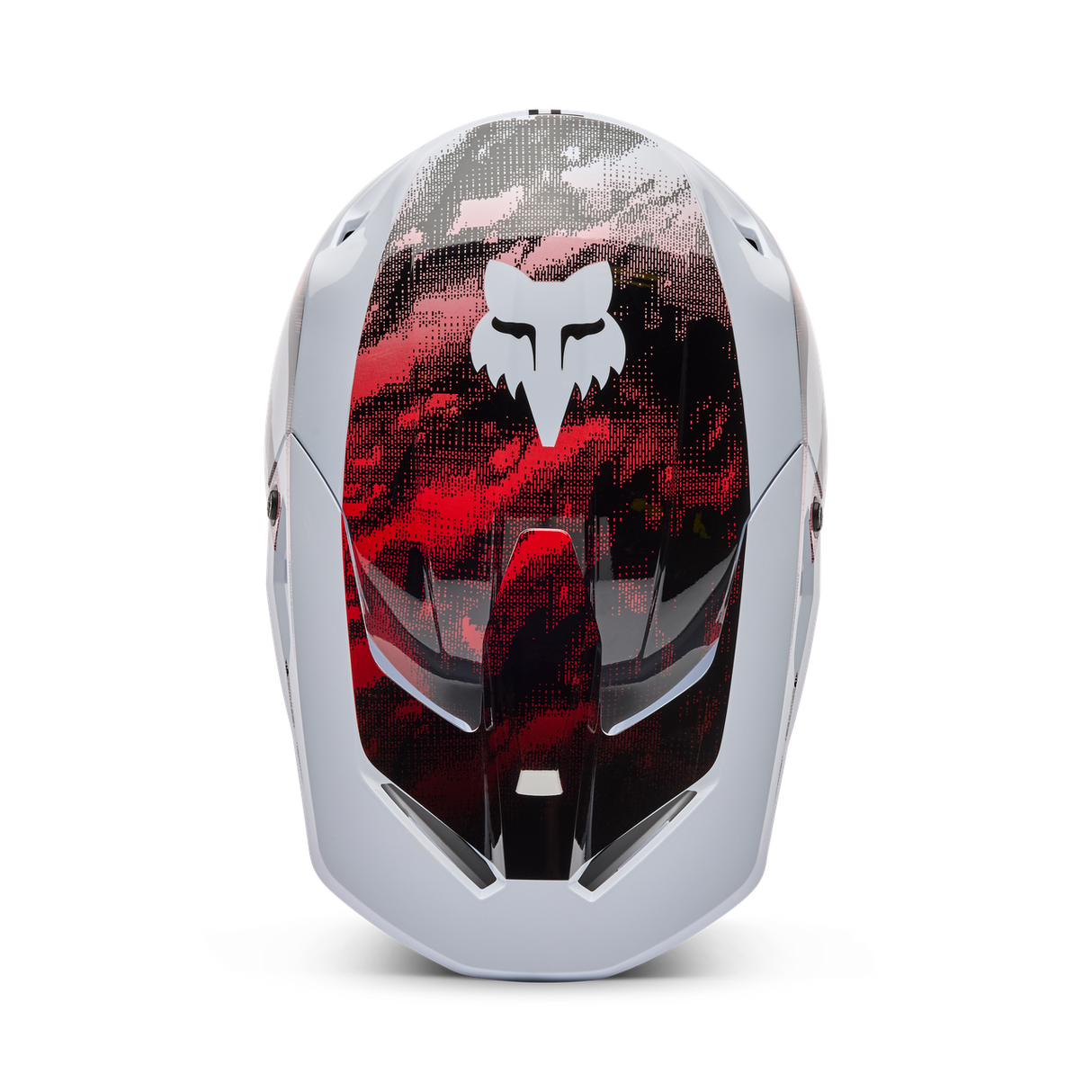 V1 Kairos Fullface Helm - White/Fluorescent Red
