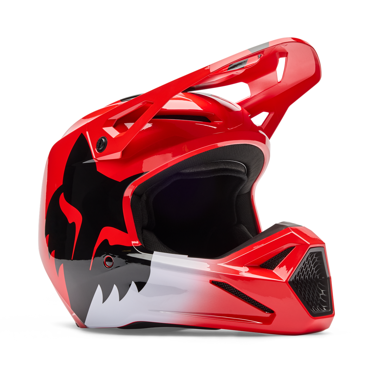 V1 Shield Fullface Helm - Fluorescent Red