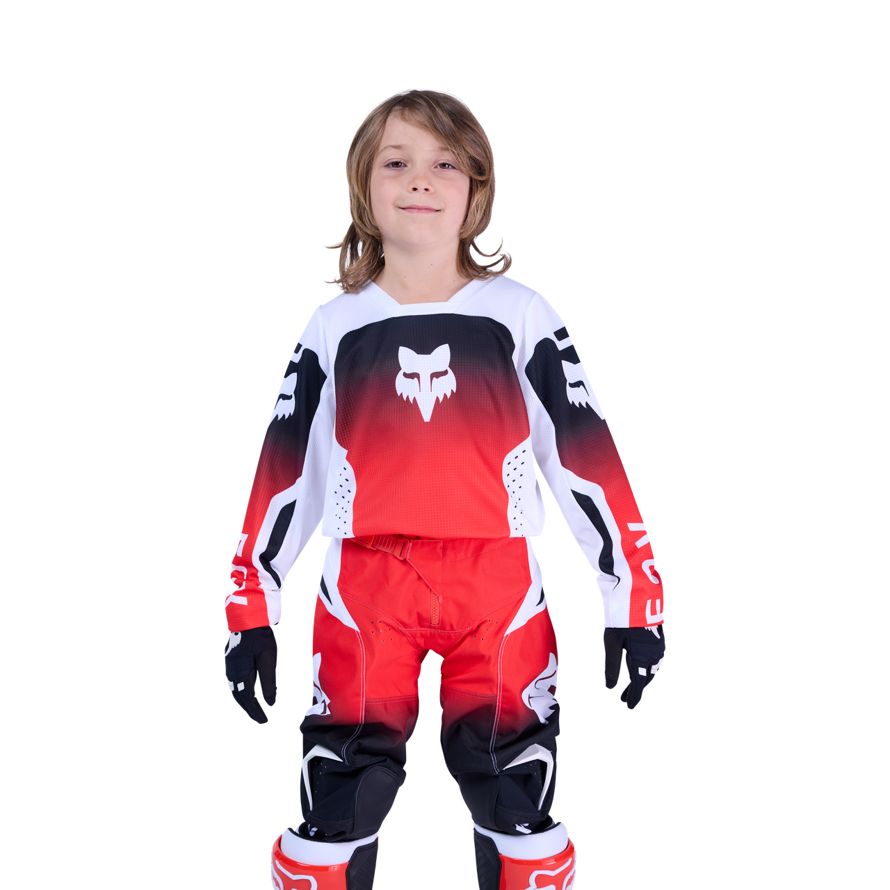 Youth 180 Shield Jersey - Fluorescent Red