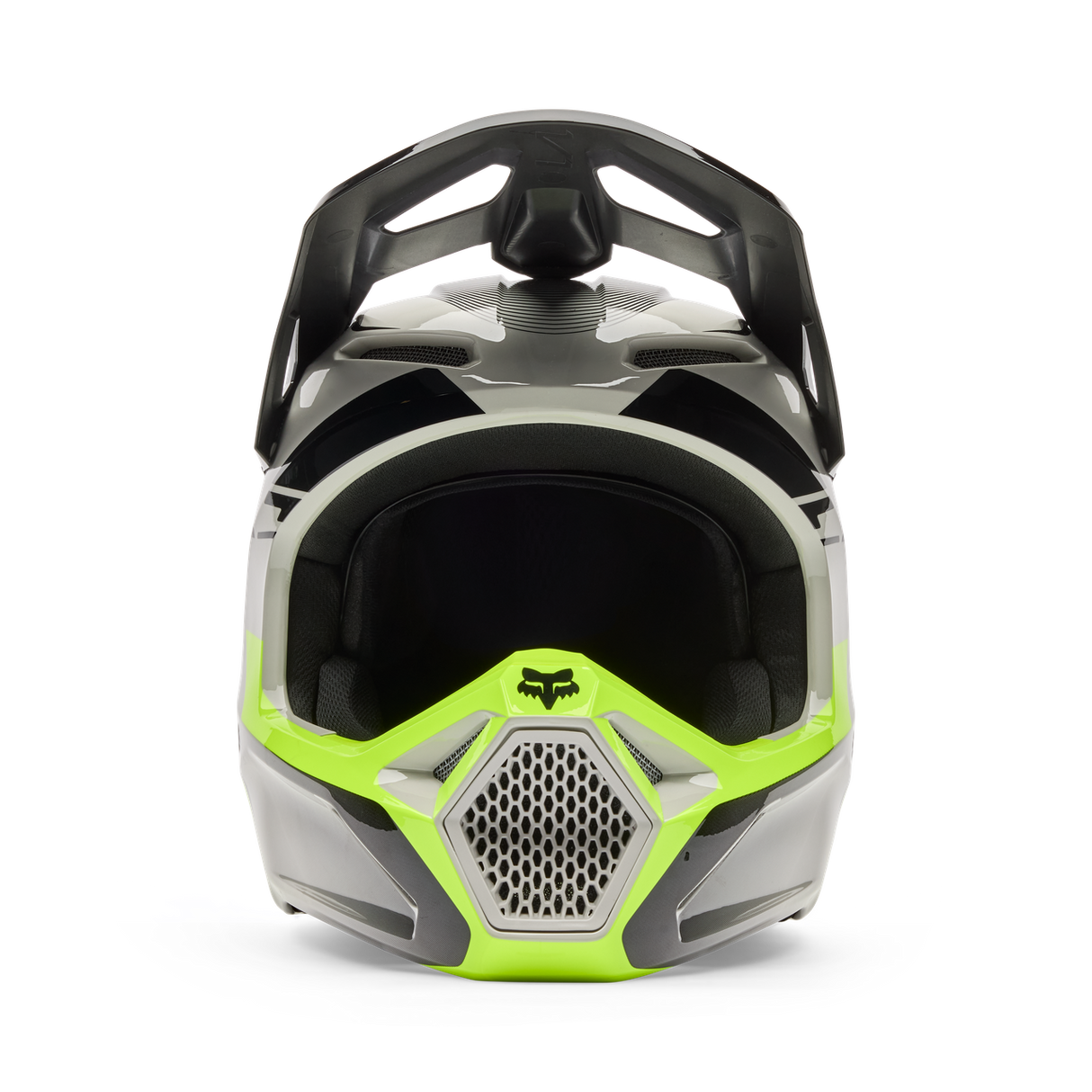 Youth V1 Collect Fullface Helm - Grey/Yellow