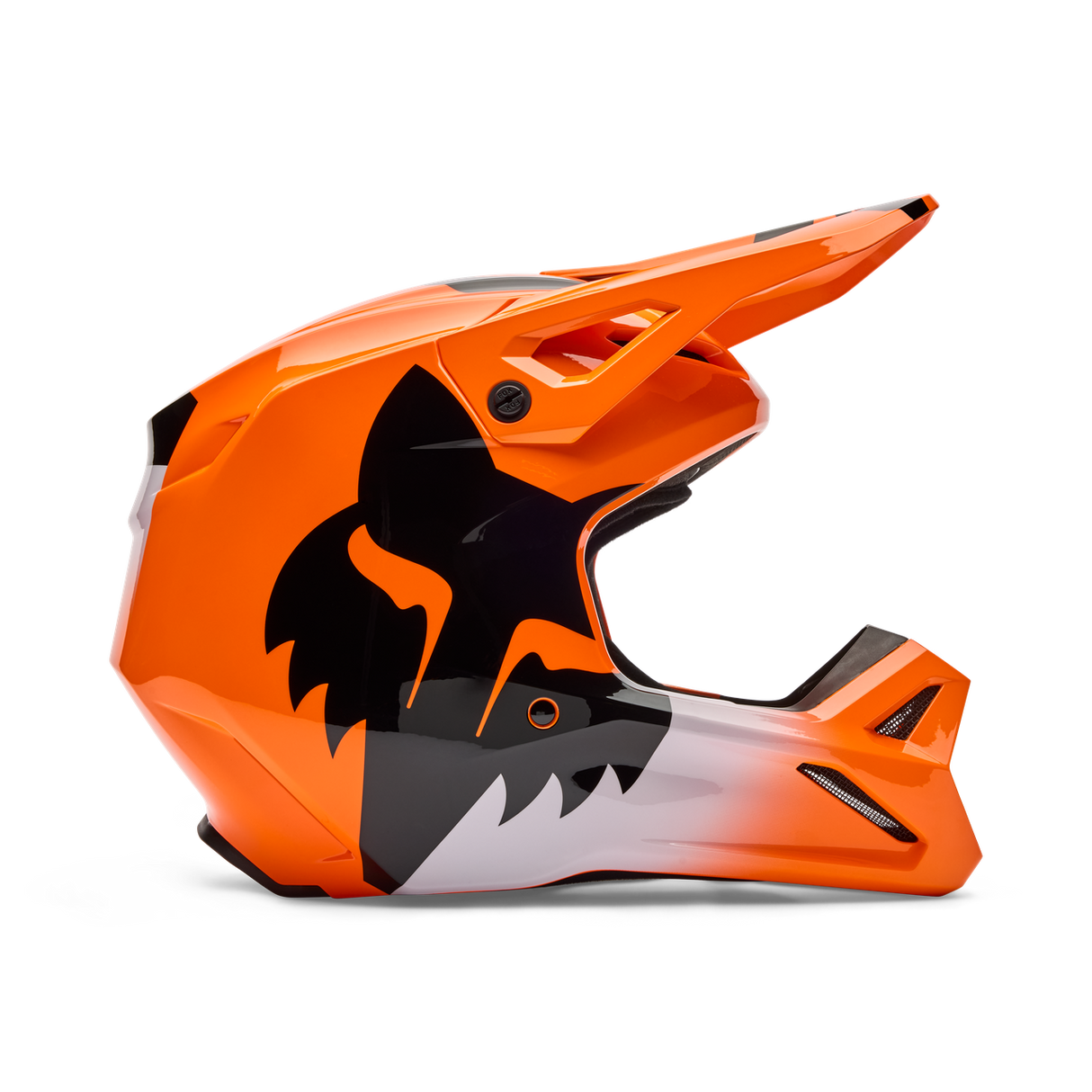 Youth V1 Shield Fullface Helm - Fluorescent Orange