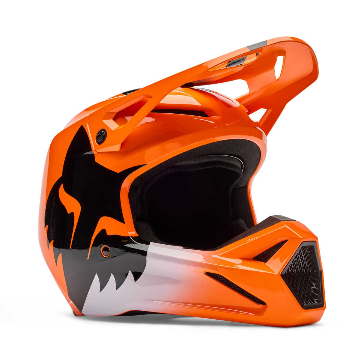 Youth V1 Shield Fullface Helm - Fluorescent Orange