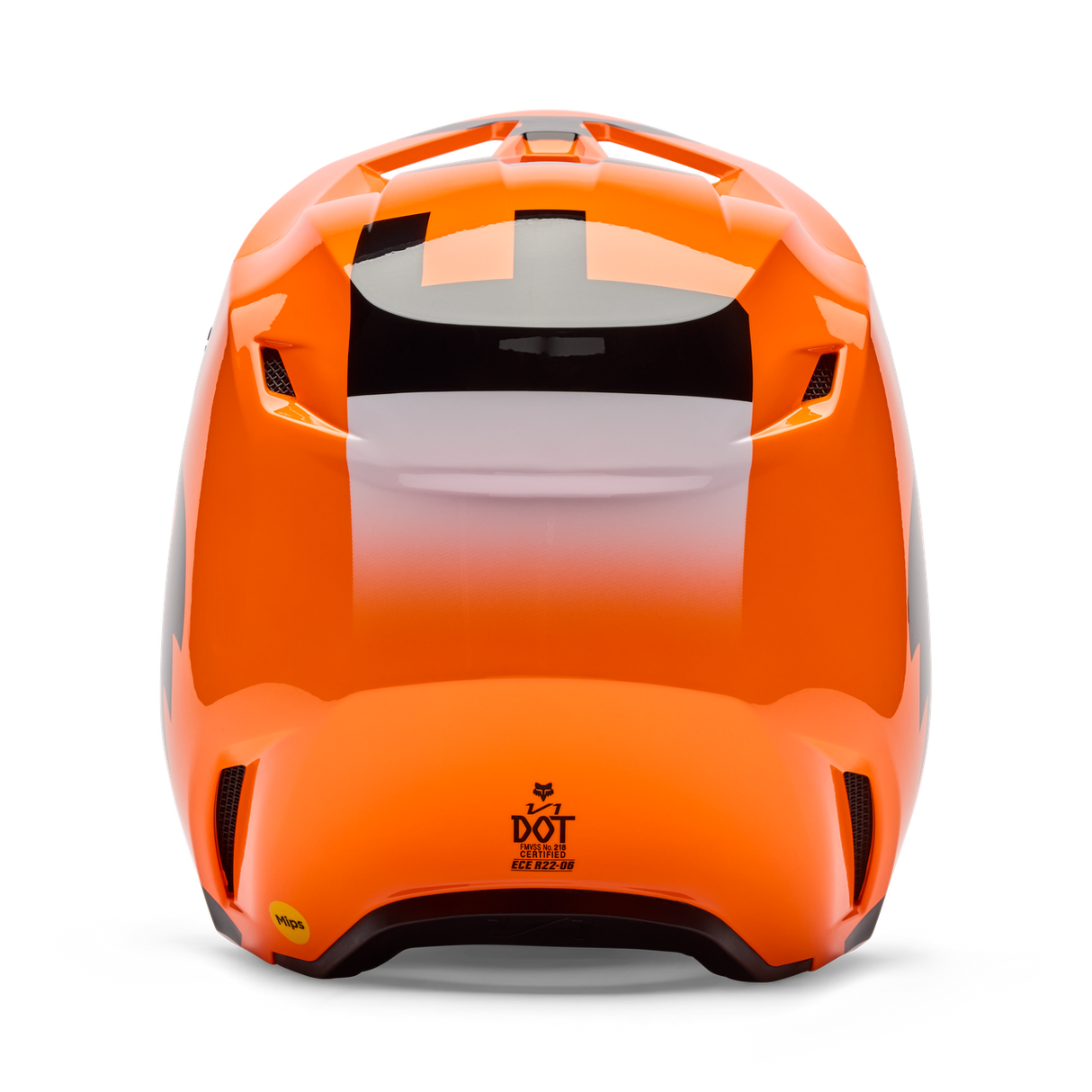 Youth V1 Shield Fullface Helm - Fluorescent Orange